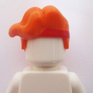 Mid-Length w/ Locks to Side & Red Headband - Orange