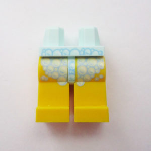 Yellow Legs w/ Light Aqua Blue Bubbles
