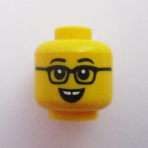 Dual Sided Head - Black Frames w/ Gap Tooth Smile