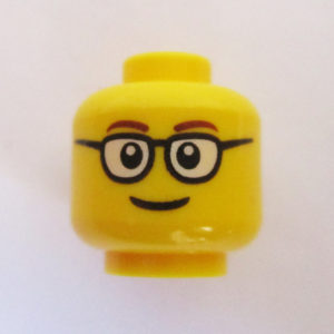 Smile w/ Black Oval Frames & White Lenses