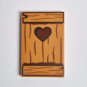 Piece Of Wood w/ Heart Shape - Light Brown