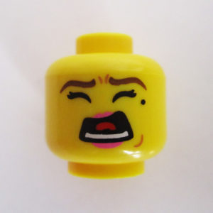 Dual Sided Head - Dark Pink Lips w/ Beauty Spot & Scared Look