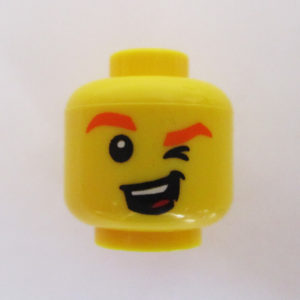 Slanted Grin w/ Winking Eye & Tongue Showing