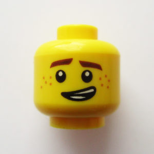 Dual Sided Head - Awkward Grin w/ Freckles & Straight Face