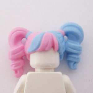 Twirly Pigtails - Light Pink & Blue