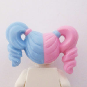 Twirly Pigtails - Light Pink & Blue