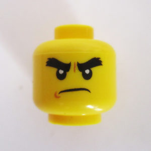 Dual Sided Head – Bushy Eyebrows w/ Grin & Angry Look