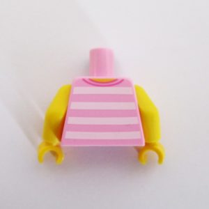 Pink Striped Top w/ Cat Design