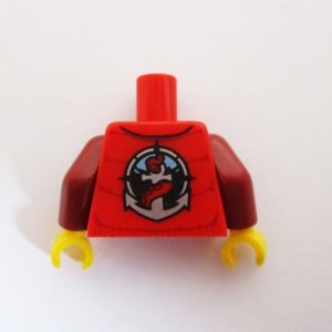 Red w/ Dark Red Sleeves, Radio & Anchor Symbol
