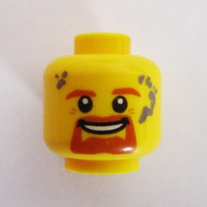 Mustache & Goatee w/ Smile & Marks on Face