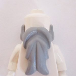 Long Beard w/ Mustache - Light Grey