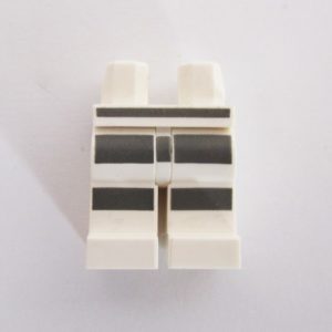 White w/ Dark Grey Stripes
