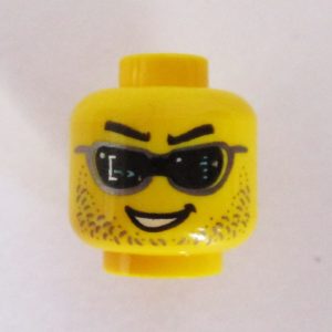 Dual Sided Head - Dotted Facial Hair w/ Black Lenses