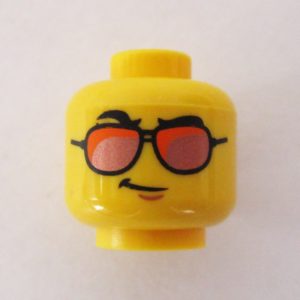 Grin w/ Black Aviator Style Frames & Candy Lenses