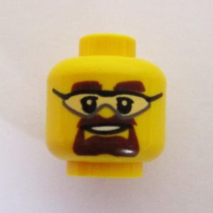 Goatee w/ Grey & Black Safety Type Frames