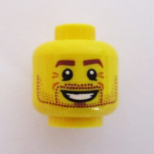Dotted Stubble Beard & Mustache w/ Big Grin
