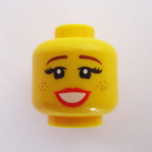 Dual Sided Head - Red Lips w/ Open Mouth & Freckles