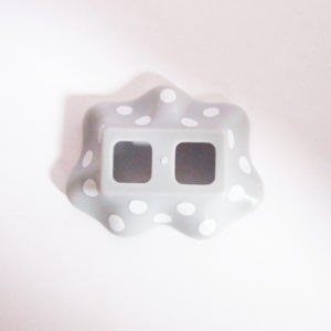 Wavy - Light Grey w/ White Dots