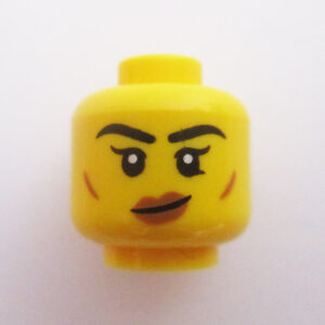 Dual Sided Head - Peach Lips w/ Slight Grin & Cheek Lines