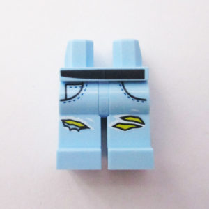 Bright Light Blue w/ Pockets & Torn Sections