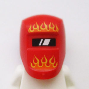 Welding Mask - Red w/ Flames ( Opens & Closes )