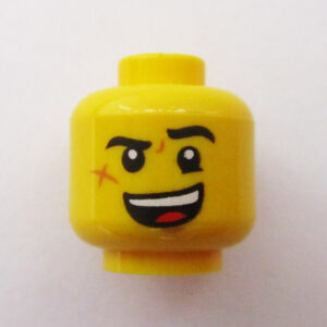 Dual Sided Head - Slanted Grin w/ Tongue & Scuff Mark on Cheek