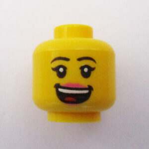 Dual Sided Head - Pink Lips w/ Open Mouth & Tongue Showing