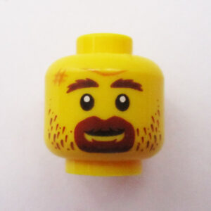 Mustache & Goatee w/ Stubble Beard & Scuff Mark