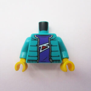 Turquoise Jacket w/ Zipper & Purple Top w/ Graphic
