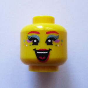 Dark Pink Lips w/ Multi Eye Shadow & Open Mouth