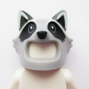 Raccoon Mask - Light Grey & Black