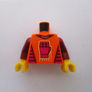 Orange & Dark Red w/ Fist Graphic