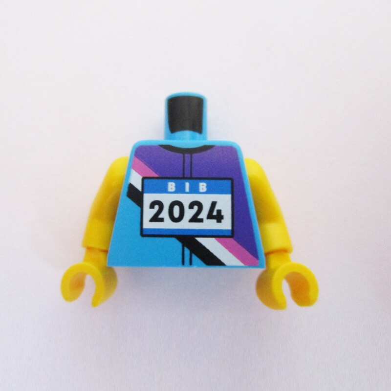 Blue, Purple w/ Graphic Stripes & '2024' Bib