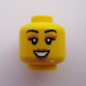 Dual Sided Head - Big Smile w/ Lavender Lips & Eye Shadow