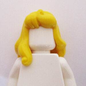 Long w/ Part Down Front, Bangs & Curly Ends - Yellow
