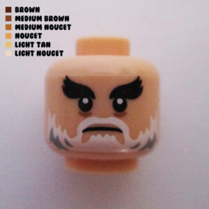 Beard & Mustache w/ Bushy Eyebrows : Light Nougat