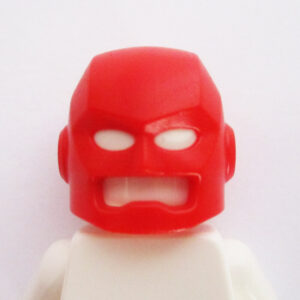 Mask w/ Ear Protectors & White Eyes -Red