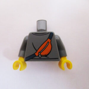 Grey Top w/ Orange Shoulder Bag