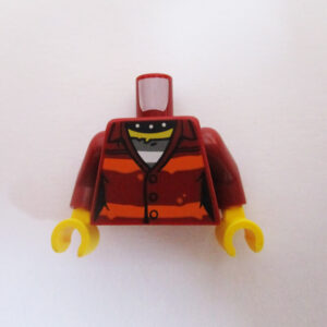 Dark Red w/ Orange Stripes