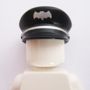 Black w/ Silver Batman Symbol - Pilot/Captains Hat