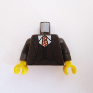 Dark Brown Jacket w/ White Shirt & Dotted Tie