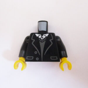 Black Jacket w/ White Shirt & Grey Jersey