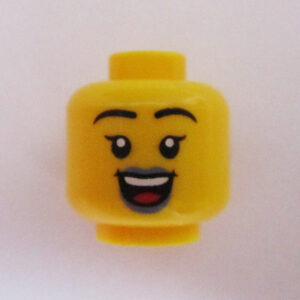 Dual Sided Head - Green Lips w/ Open Mouth Showing Teeth & Tongue