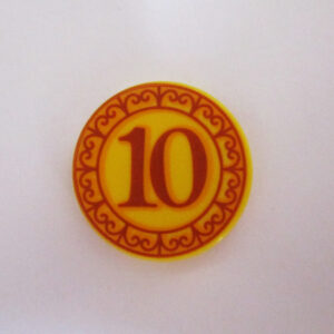 Round Yellow Tile w/ Number Ten