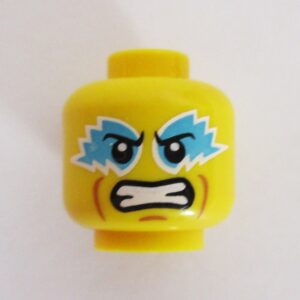 Gritted Teeth w/ Blue Face Paint Around Eyes