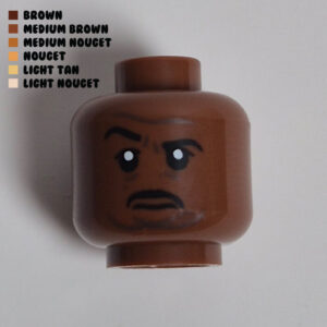 Mustache w/ Raised Eyebrow & Chin Line : Brown