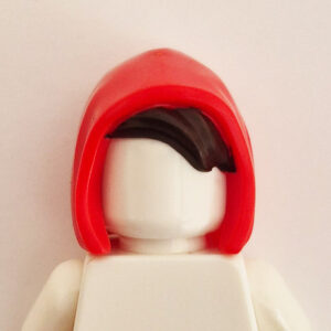 Hood w/ Dark Brown Hair - Red
