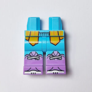 Light Azure Blue w/ Lavender Boots & Orange Tassels