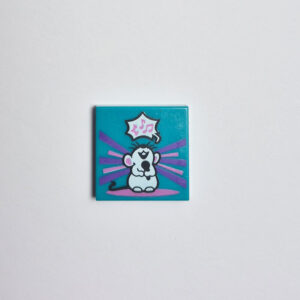 Turquoise Tile w/ Singing Mouse Graphic