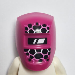 Welding Mask - Magenta w/ Cracked Stones ( Opens & Closes )